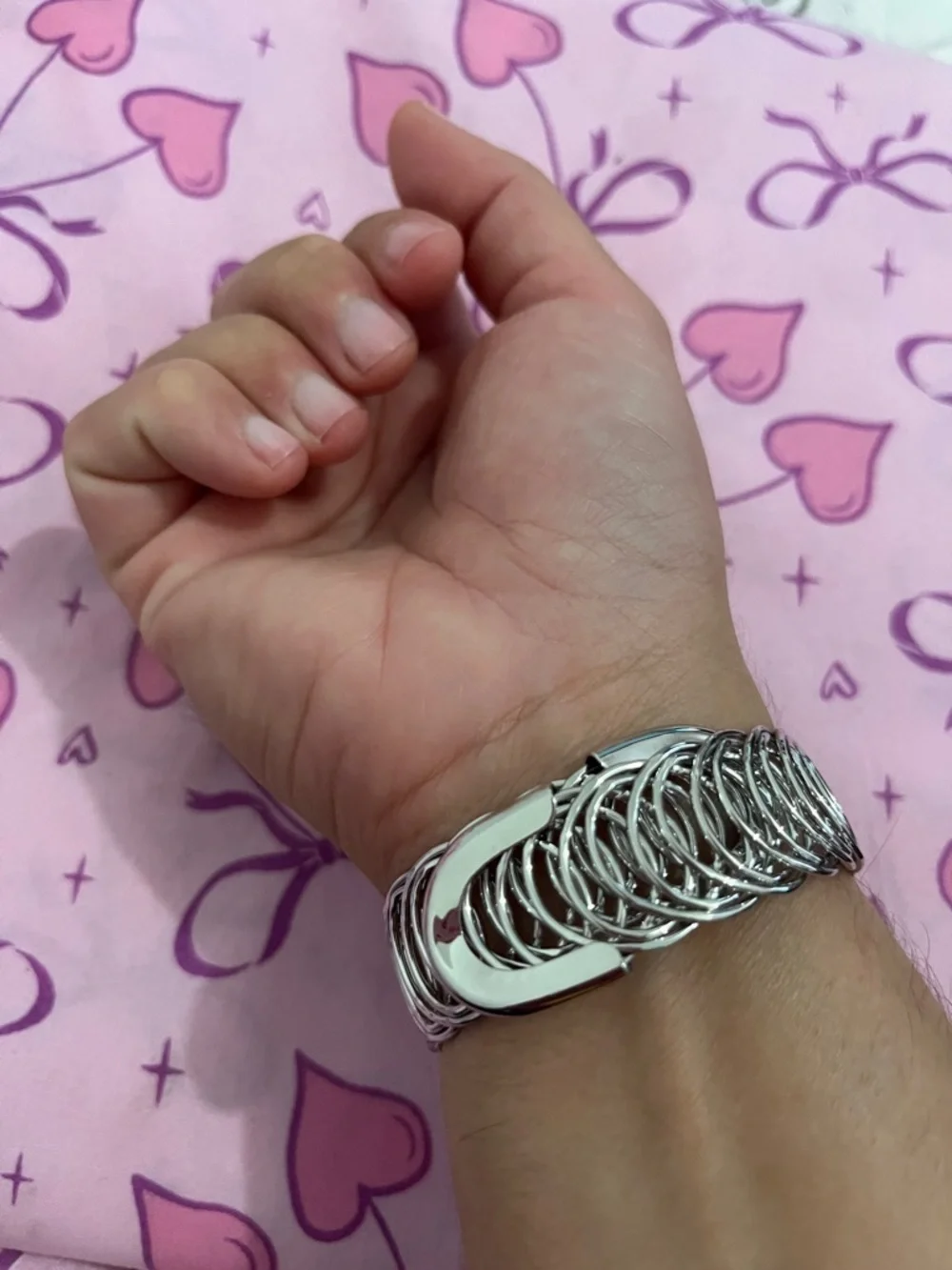 Classic Silver Multi-Loop Chain Bracelet - Women's Jewelry - Picture 2 of 4